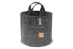 Root Pouch Grey fabric pot 29x36cm 22L with handles