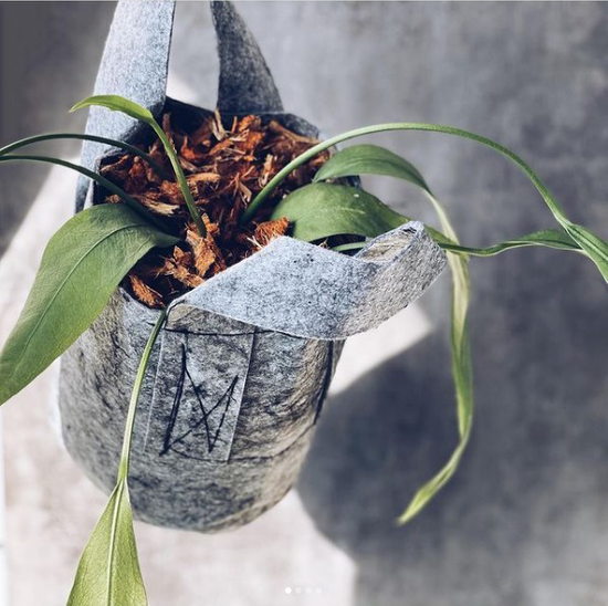 Multipack Root Pouch Grey fabric pot 29x36cm 22L with handles 10 units