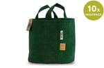 Multipack Root Pouch Boxer fabric pot 35x30cm 30L with handles forest green 10 units
