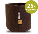 Multipack Root Pouch Boxer fabric pot 21x21cm 8L brown 25 units