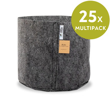Multipack Root Pouch Charcoal fabric pot 28x26cm 16L grey 25 units