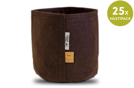 Multipack Root Pouch Boxer fabric pot 21x21cm 8L brown 25 units