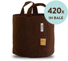 Root Pouch Boxer fabric pot 28x26cm 16L with handles brown 420 units