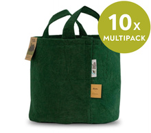 Multipack Root Pouch Boxer fabric pot 35x30cm 30L with handles forest green 10 units