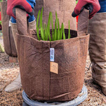 Growbag Root Pouch fabric pot 35x30cm 30L with handles brown