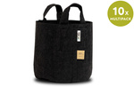 Multipack Root Pouch fabric pot 40x30cm 39L with handles black 10 units