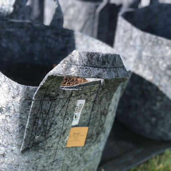 Multipack Root Pouch Grey fabric pot 15x19 3,8L 25 units